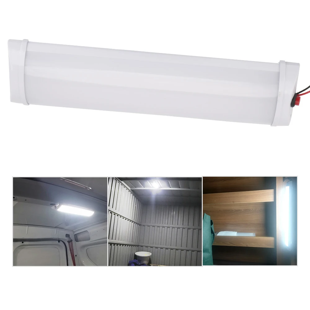 

12V 10W Indoor Ceiling Lights Car Interior Led Light Bar With Switch Reading Lamp For Lorry Truck Camper Ship White Light Tube