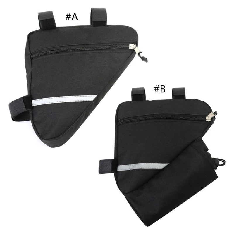 Bike Frame Bag, Waterproof Bicycles Front Handlebar Bag Strap-On Saddle Bag Cycling Bike Storage Tube Bag