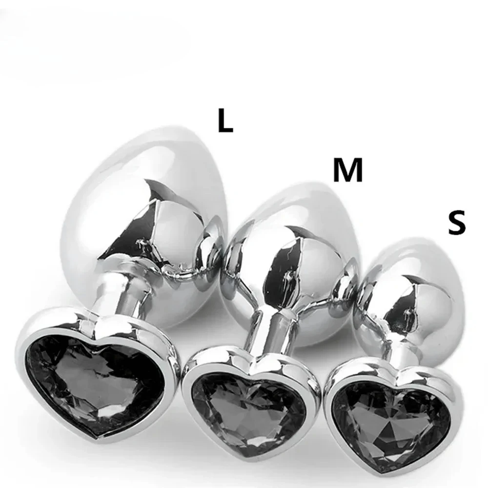 3PCS Metal Anal Plug Butt Plug Sex Toy Butt Toy for Women Men Couples Gay Adult Game Masturbator Anal Diamond Sex Shop butt plug