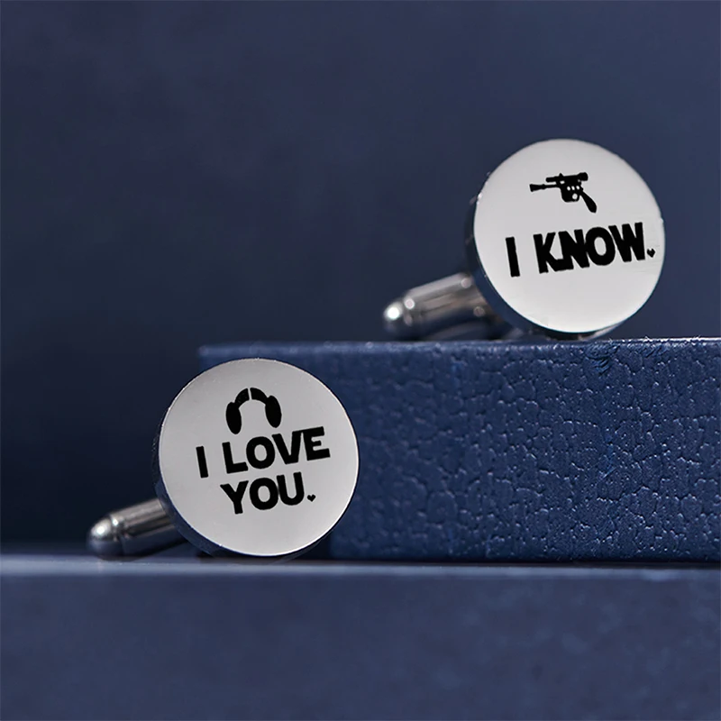 I Love You Best Man Cufflinks For Husband Stainless Steel Shirt Charm Cuff Links Wedding Jewelry Gifts