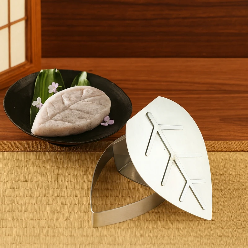Commercial Stainless Steel Shrimp Paste Mold Non-Toxic Handmade Cooking Leaf Shrimp Ball Maker for Hotpot Custom
