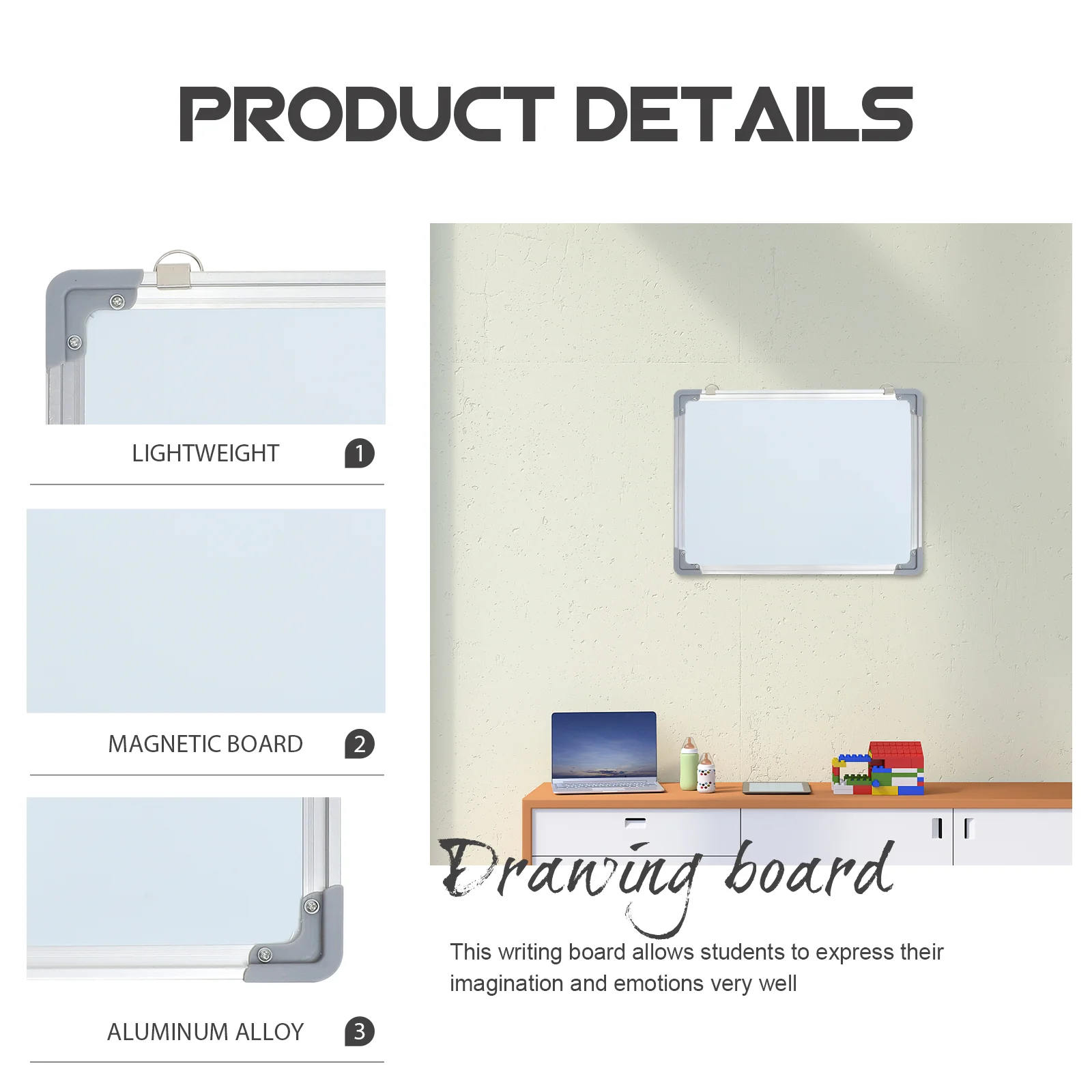 กระดานไวท์บอร์ดสําหรับเด็ก ไวท์บอร์ด วางแผนรายสัปดาห์ กําแพง กําหนดการ ปฏิทิน แห้งลบ เงิน เด็ก