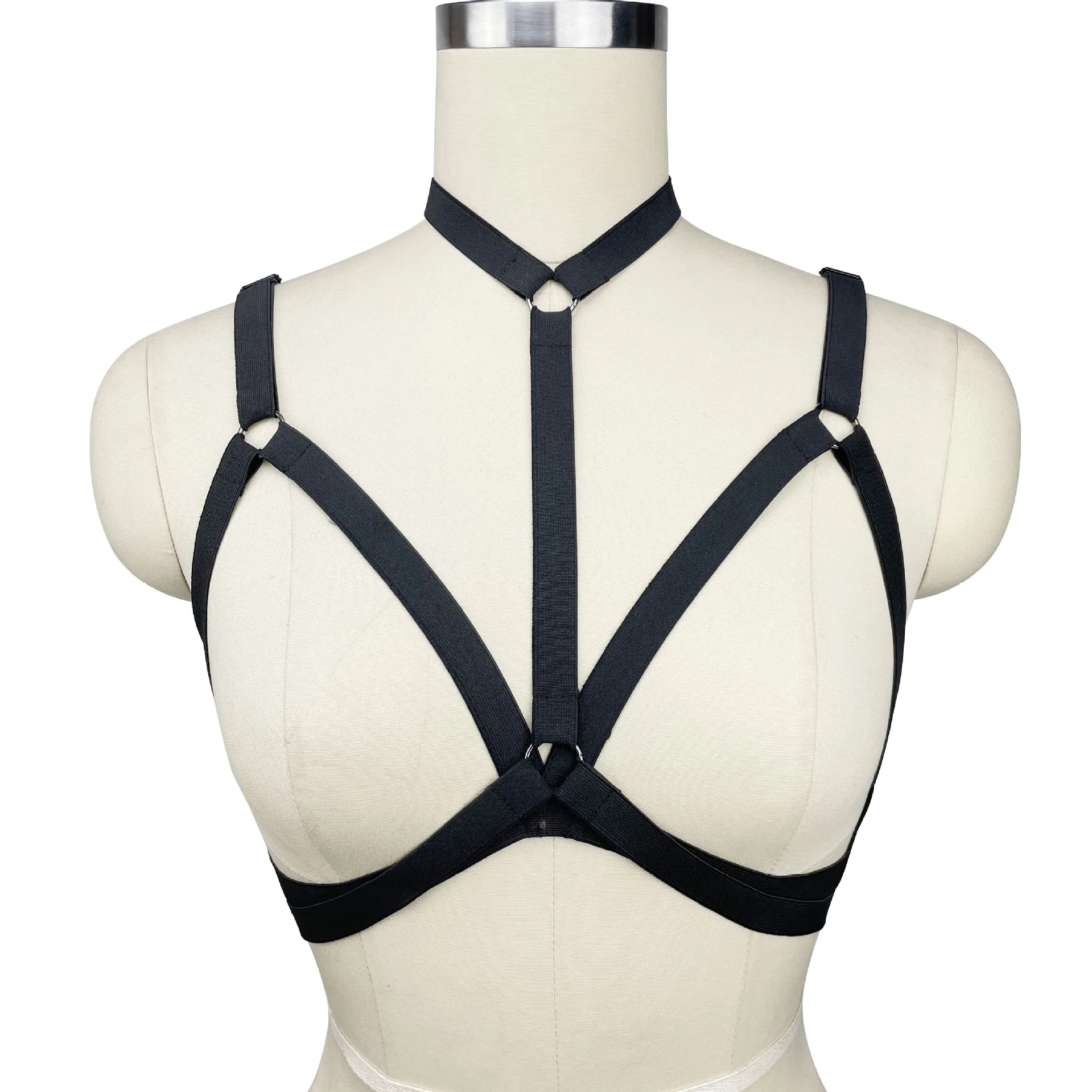 

Body Harness Sexy Lingerie Cage Bra Pole Dance Elastic Cage Bra Harajuku Gothic Women Handmade Top Bondage Harnes
