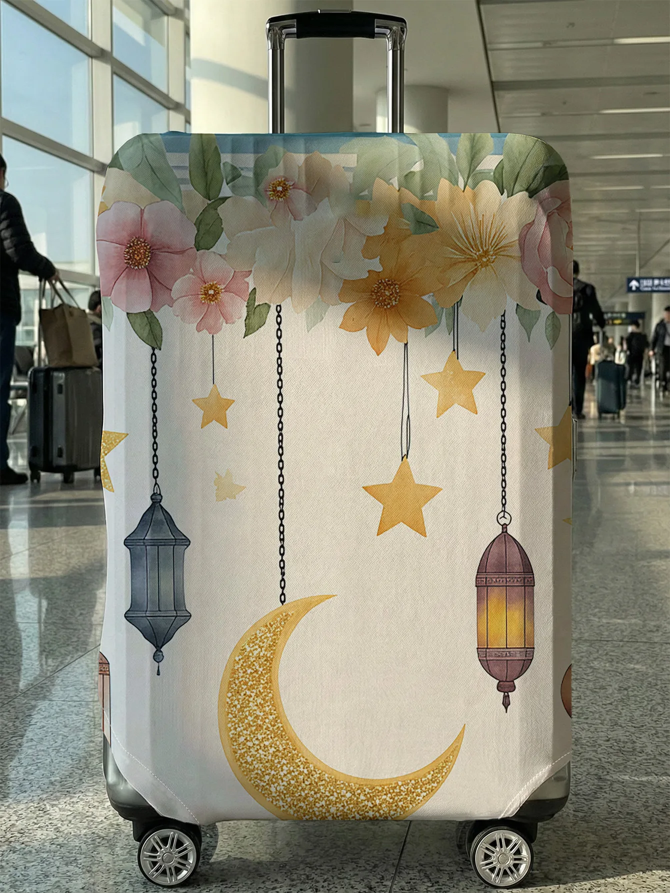 

Защитный чехол для багажа Star Moon Lantern Flower, подходит для чехлов для багажа размером 18-32 дюйма, чехлов для ручек багажа, дорожных аксессуаров.
