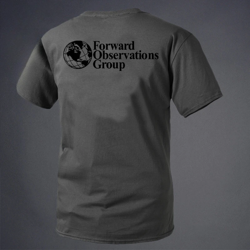 2026 Summer Products Military Style Small-scale Defense Observation Group Round-neck Short-sleeved T-shirt Tough Guy Clothing