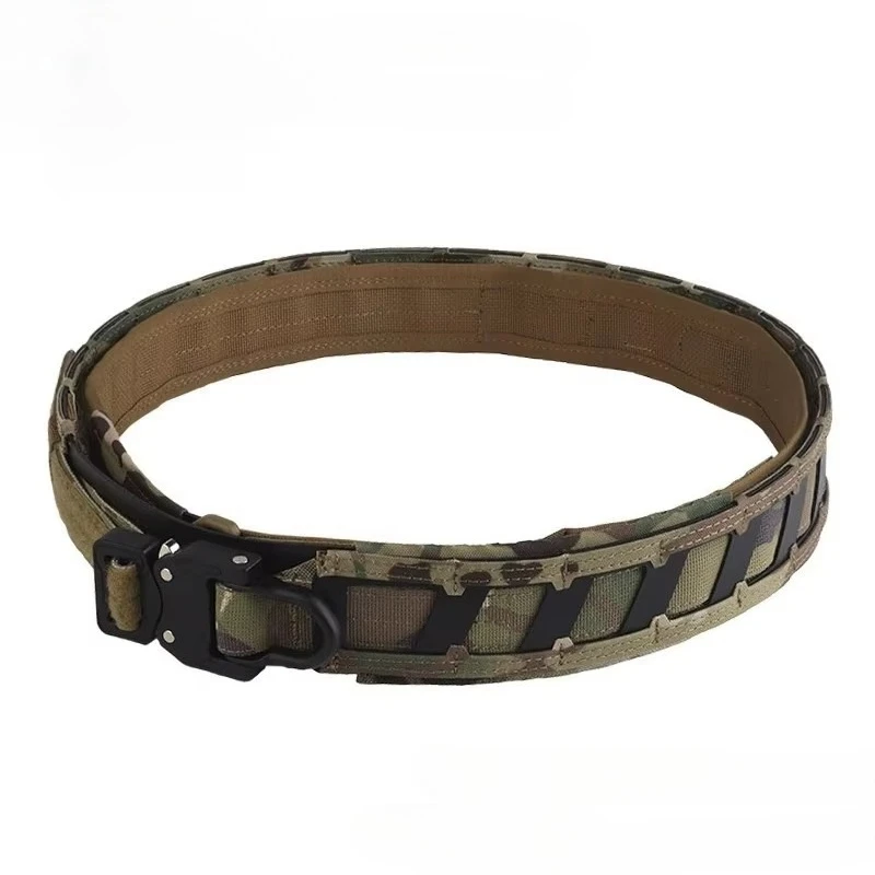 Multifunctional Magnetic Tactical Accessory Pouch, Double Layer Storage Bag with Inner & Outer Belt for Wargame