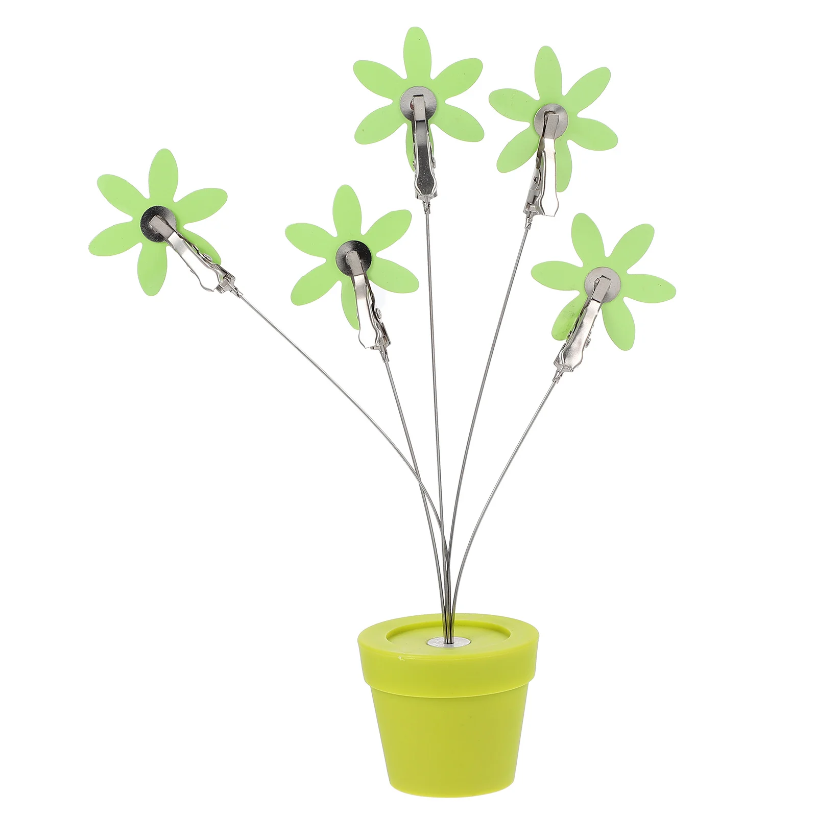 1Pcs Photo Holder Flowerpot Creative Bonsai Desktop Clip Plastic Tabletop Picture Holder Office Home Decoration Memo Card Stand