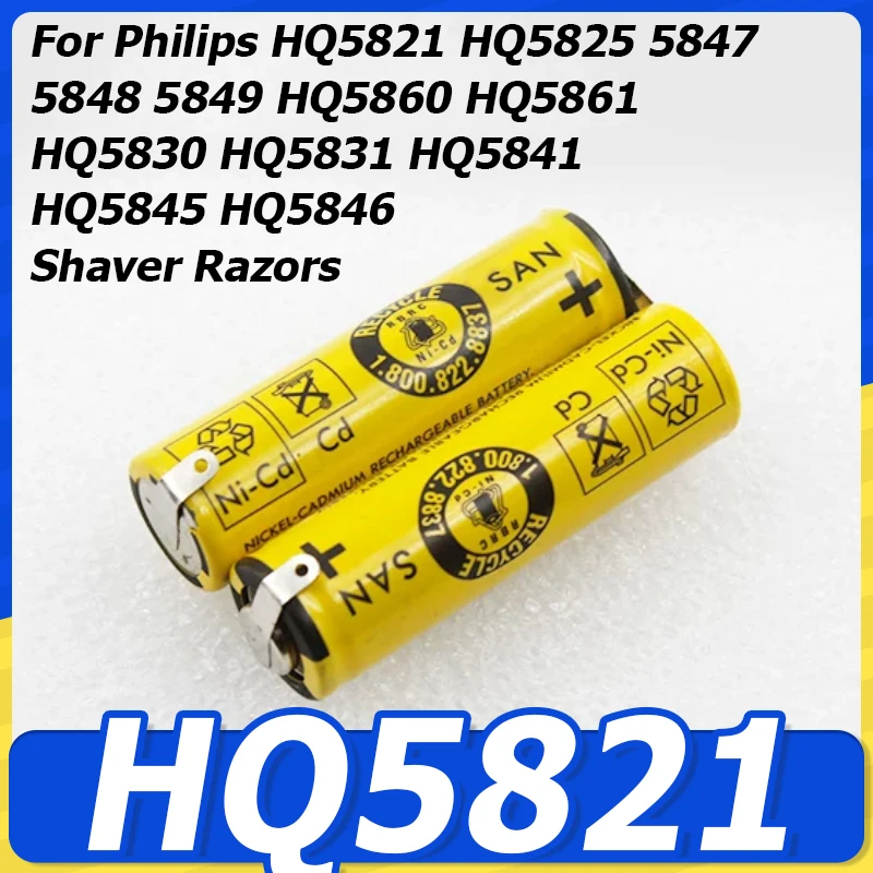 2.4V Replacement Battery for Philips HQ5821 HQ5825 5847 5848 5849 HQ5860 HQ5861 HQ5830 HQ5831 HQ5841 HQ5845 HQ5846 Shaver Razors