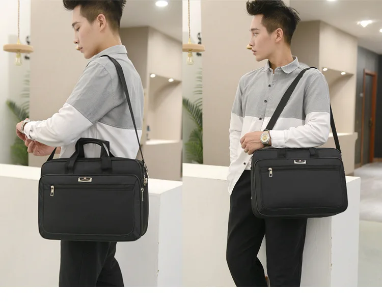 High-capacity Briefcase Business Document Information Storage Bags Weekend Travel Laptop Protection Organize Handbag Accessories