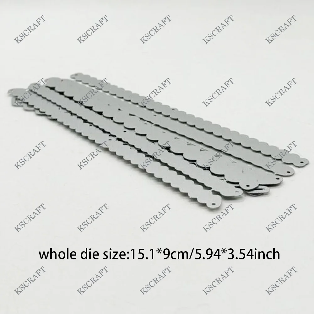 KSCRAFT Ric Rac Borders Cutting Dies Stencils for DIY Scrapbooking Decorative Embossing DIY Paper Cards