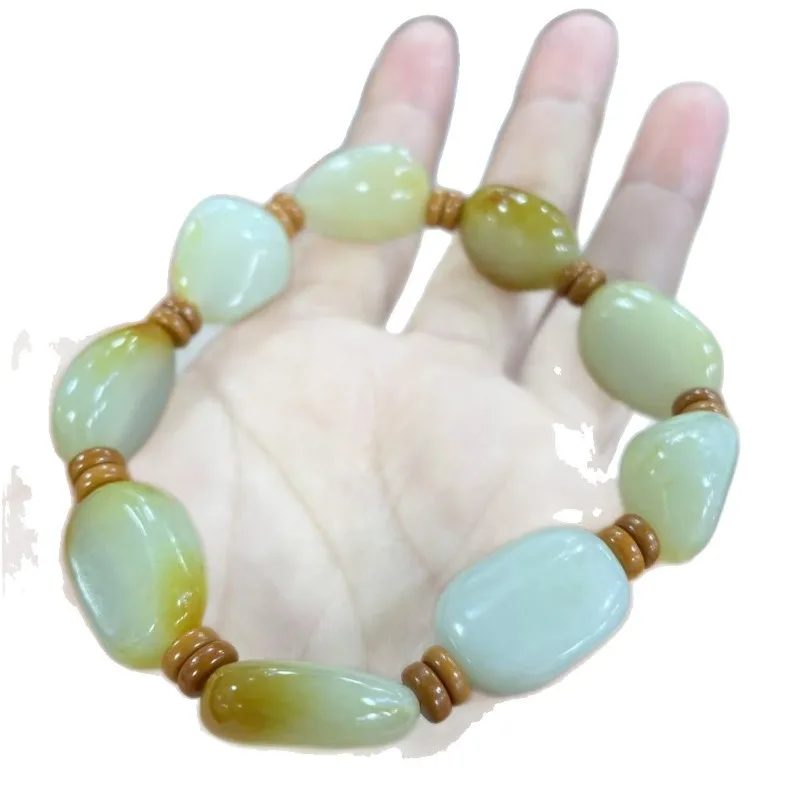 سوار خرز من مادة البذور الطبيعية الجديدة مع الجلد، مناسب لكل من الرجال والنساء #5