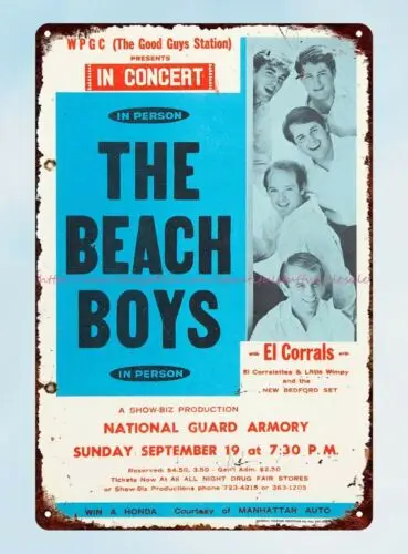 brew pub metal signs The Beach Boys 1965 Concert Poster metal tin sign