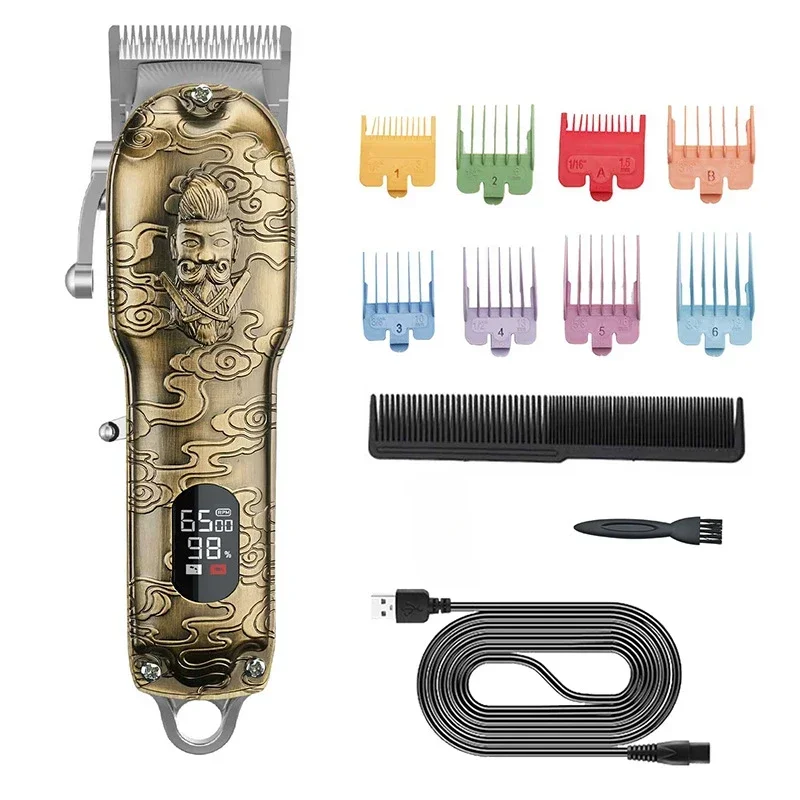 resuxi-all-metal-cordless-clipper-para-homens-corte-de-cabelo-trimmer-professional-gold-barber-uso-do-salao-2500ma-4-horas-novo-jm-106