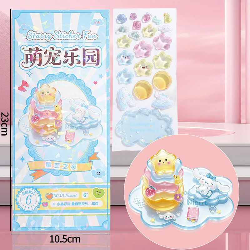 Neue angesagte 3D-Kristallaufkleber, niedliche Kawaii-Cartoon-Haustierfiguren, gestapelte Aufkleber, handgemachte DIY-Partygeschenke – Detail 8