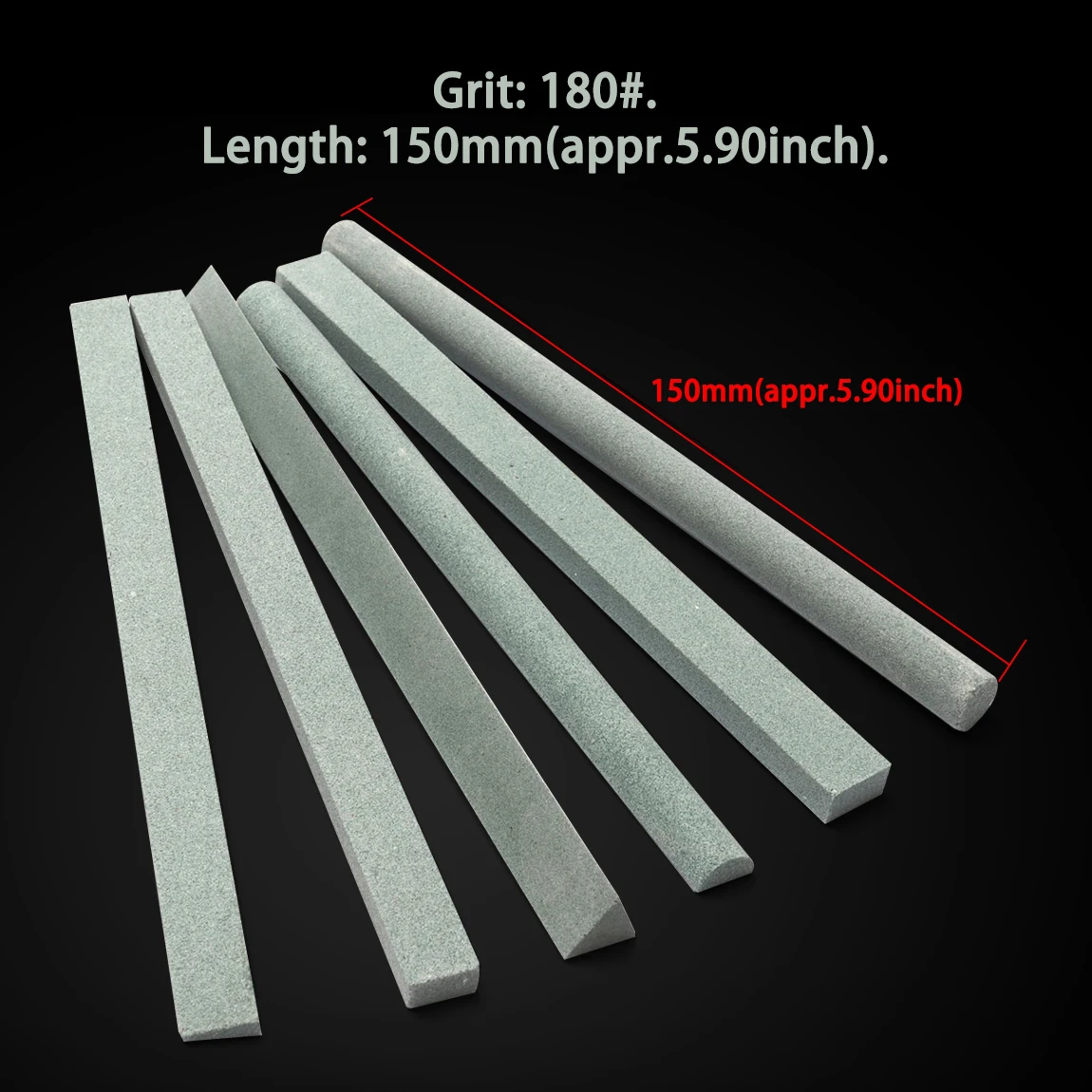 6Pcs 180Grit 100mm Green Carbon Whetstone Oil Stone Knife Sharpener Polishing Millstone Grinding Stone