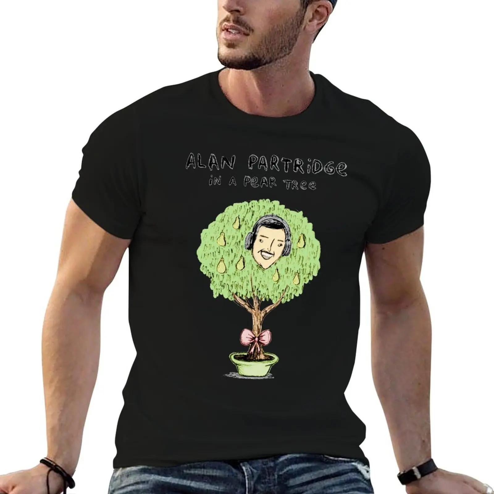 Alan Partridge in a Pear Tree T-Shirt topping croswit shirt man workout shirts for men