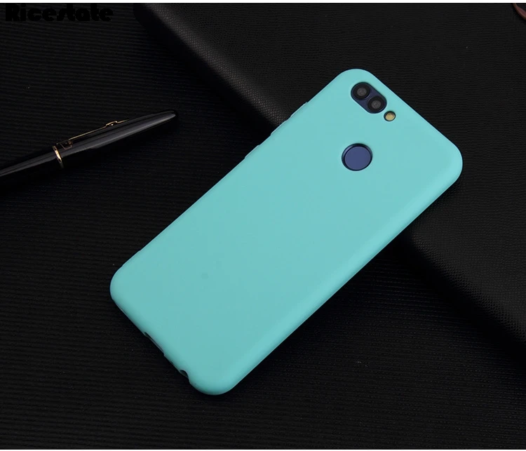 Huawei P smart case Huawei P smart Clear TPU and solid color fundas For Huawei Enjoy 7s Back Cover Protect Skin Silicon case