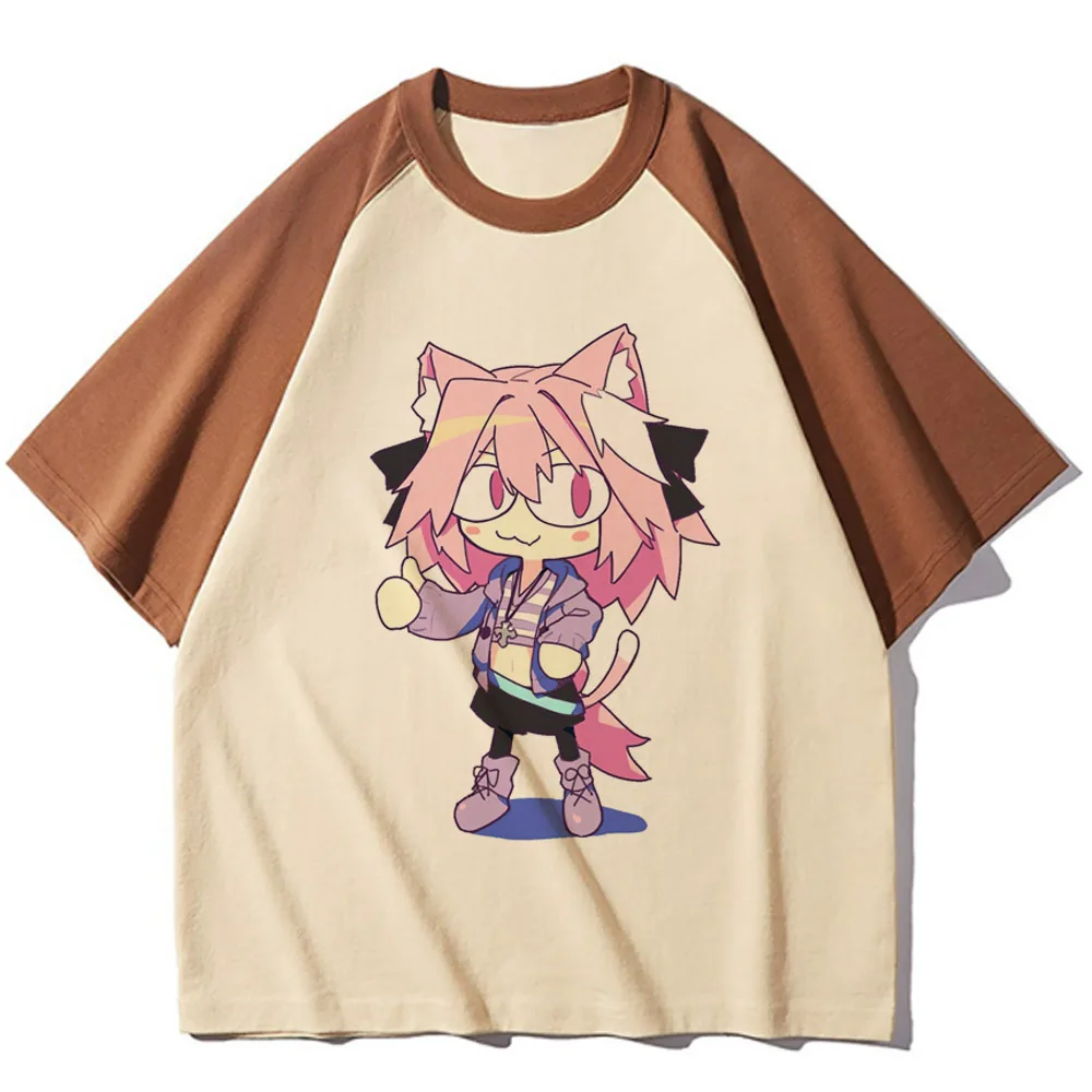 Femboy t-shirts women Japanese graphic Y2K t-shirts girl comic clothing