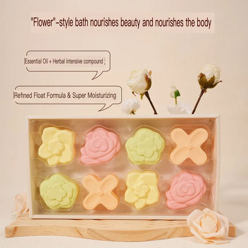 Narberry Flower Bubble Bath Balls Variety Pack Aromatic Bath Balls for Bathtub Relaxing Aromatherapy Bathing Essentials