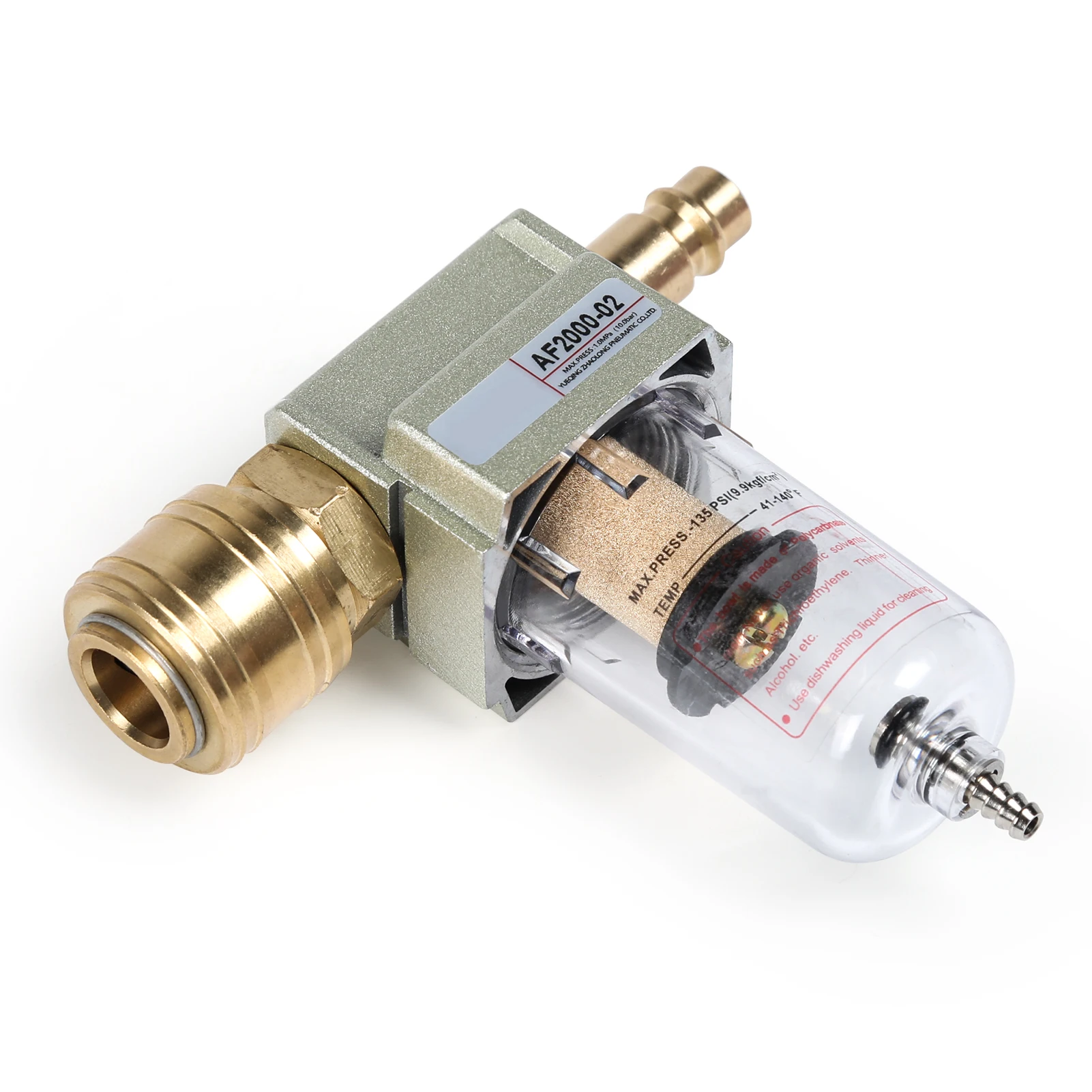 Compressed Air Filter Separator Kit with Mounting Bracket and Quick for Connect for Laboratory and Industrial Equipment