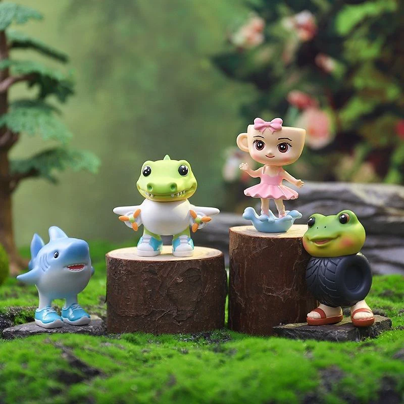 Italiaanse Brainrot Tung Tung Sahur Figuren Pop Tralalero Tralala Bombardino Krokodil Shimpanzini Bananini Model Speelgoed Blind Box