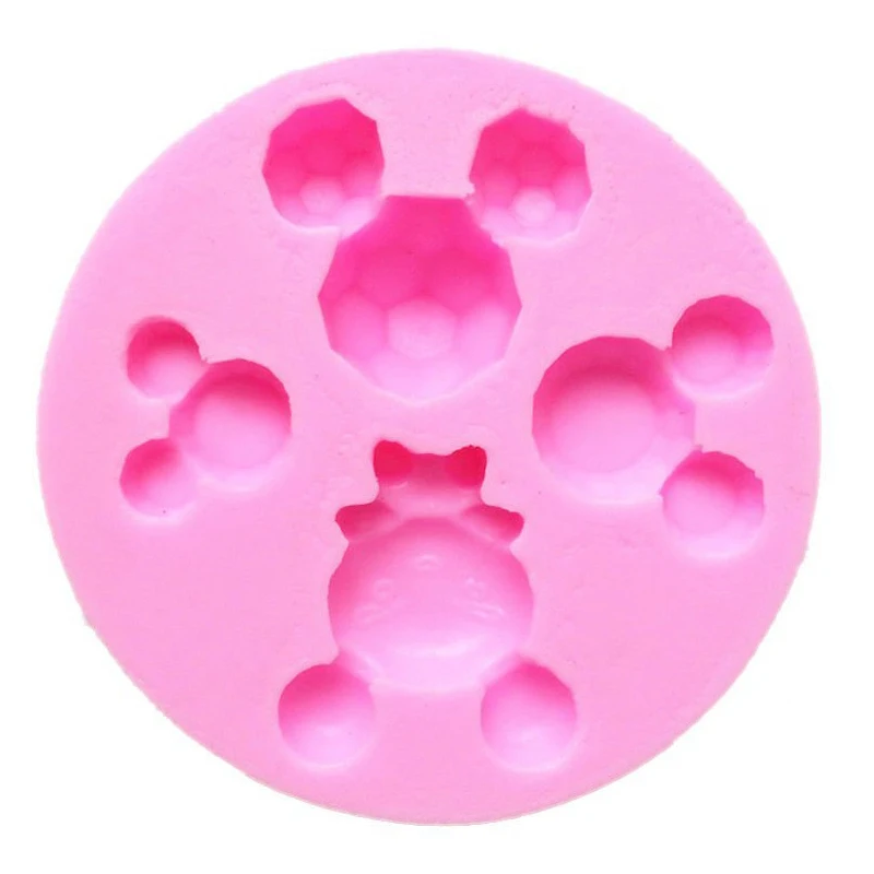 Four Mini Mouse Cooking Tools Chocolate Ice Silicone Mold For Baking Fondant Sugar Of Cake Decorating Kitchen Ware