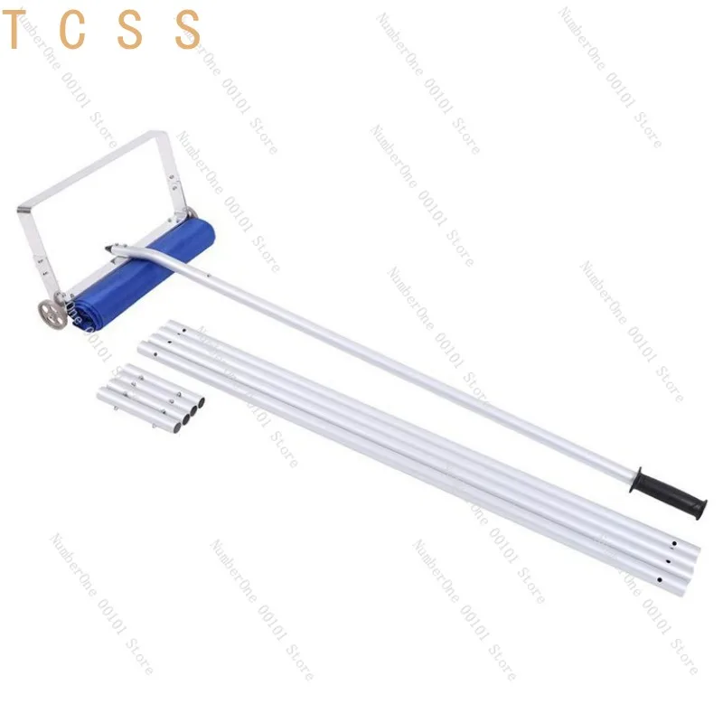 Adjustable Roof Snow Rake, Aluminum Telescopic Pole With Oxford‑Cloth Blade, Snow Scraper For Household Roof And Car Use