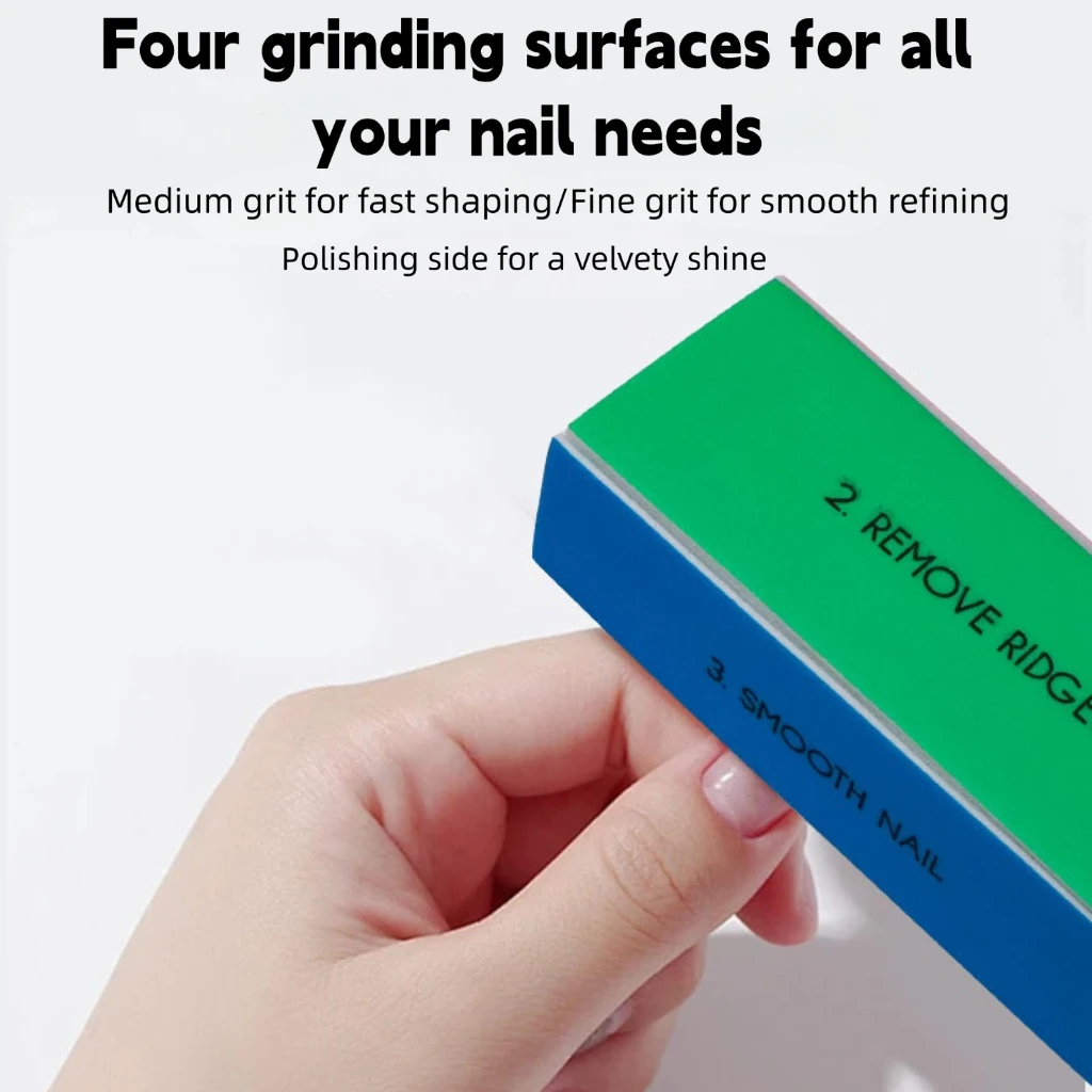1/20pcs Nail Buffer Block 4 Step Colorful Buffing Block Shine Polishing Nail File for Home and Salon DIY Use
