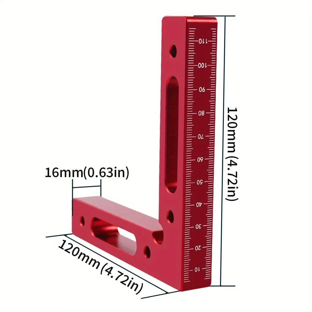 Aluminum Alloy Woodworking Scriber Ruler - Woodworking 90-Degree Universal Square Ruler, Right-Angle Locator, Woodworking Tool