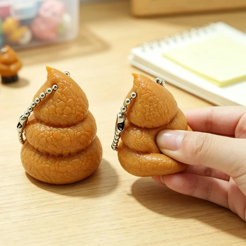 New Spot Poop Pinch Music Decompression Toy Creative Funny Backpack Pendant Squeeze Toys Surprise Souvenir  Decompression