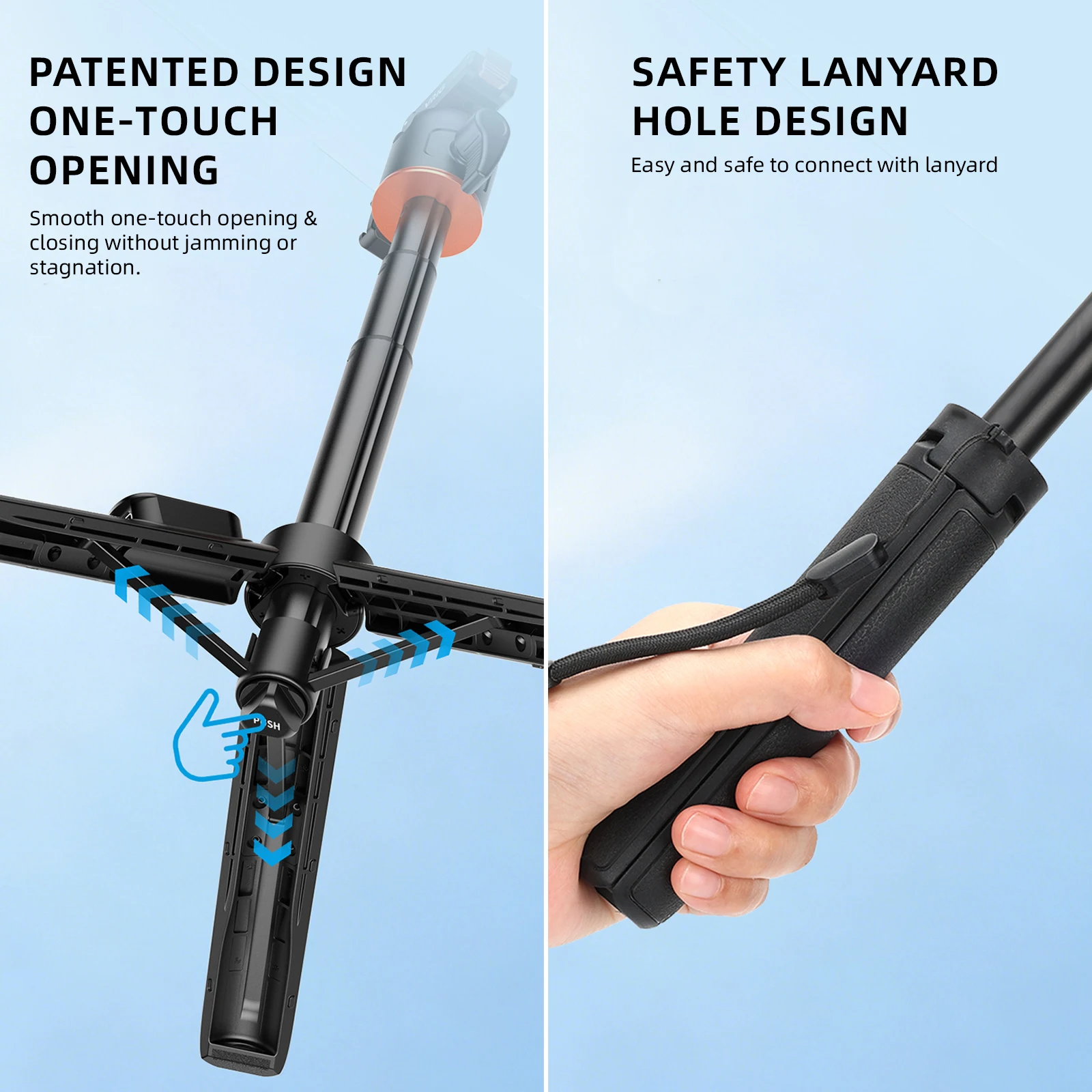 VRIG Magnetic Tripod for DJI Osmo Action 6 5 4 3 Adjustable Selfie Stick Stand Action Camera Accessories w 360 BallHead&ColdShoe