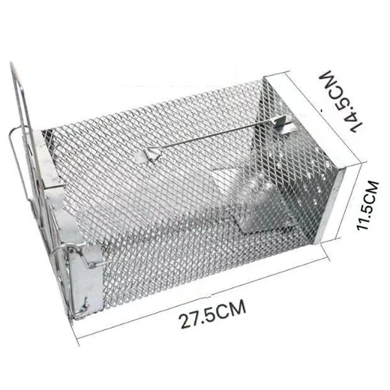 Pièges à rats à cage en fer pour grandes rats ; Capture humaine et utilisation intérieure automatiqu