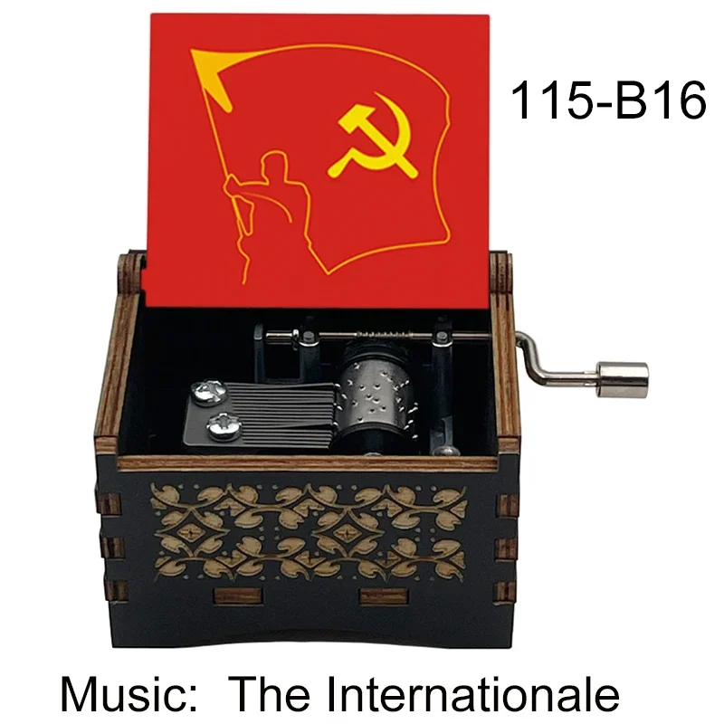 صندوق تشغيل الموسيقى من ماركة Song l'interبتصميم يدوي صندوق خشبي هدية للأصدقاء الكبار للأب والأم والجد ديكور المنزل
