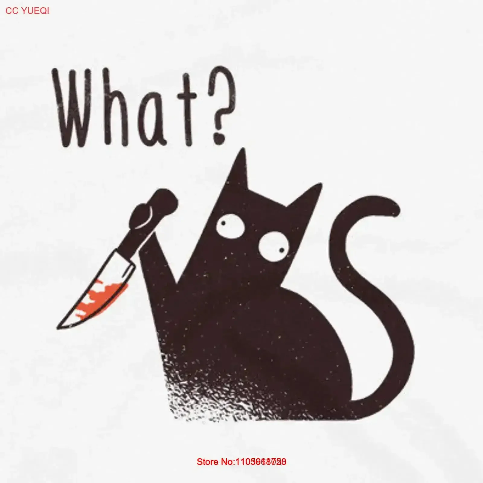 Funny Psychopath Cat With A Knife For Lover T Shirt vintage Washed Breathable Casual homme Top Everyday Wear Versatile vintage