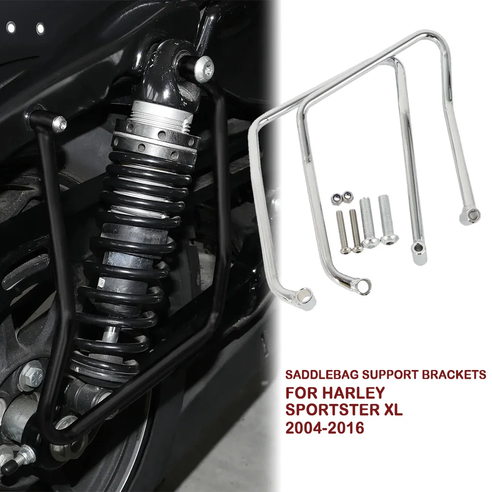 

Motorcycle Saddlebag Support Brackets For Harley Sportster XL 883 1200 Iron 883 Models 2004-2016