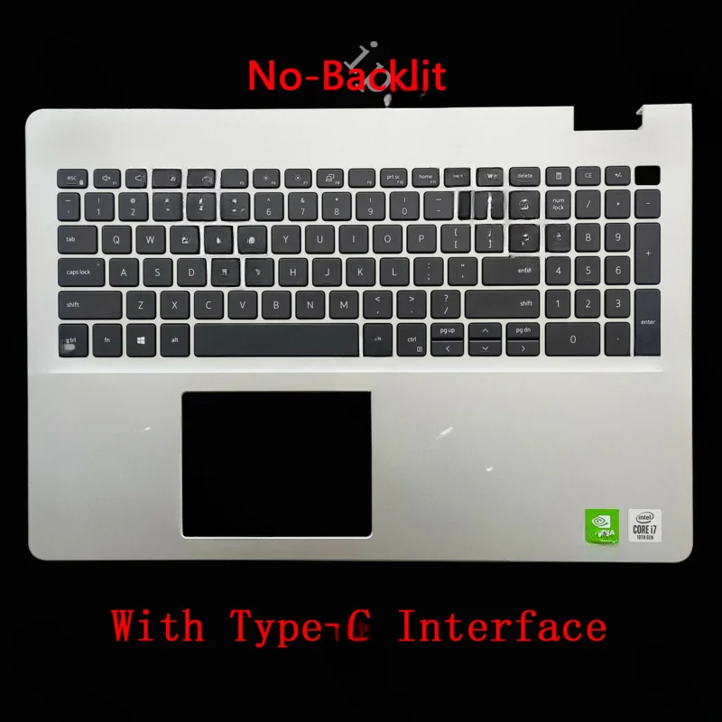 New For Dell Inspiron 15 5593 Palmrest Case Keyboard No-Backlit Interface 07G0RN