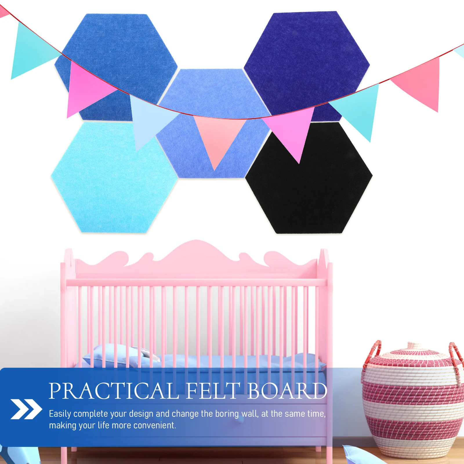 

5Pcs Sticky Felt Boards Creative Bulletin Boards Office Display Memo Announcement Reminder Message Board Reminder Bulletin Board