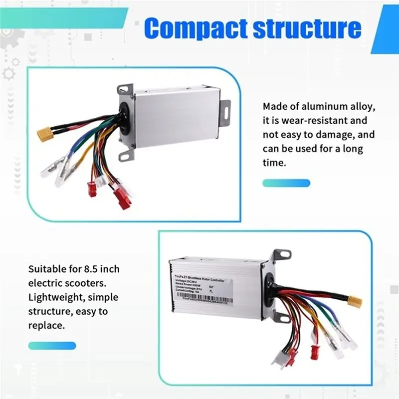 ABKJ-For YFS Electric Scooter Brushless Motor Controller Intelligent With Display Board 36V 350W 15A And Cable