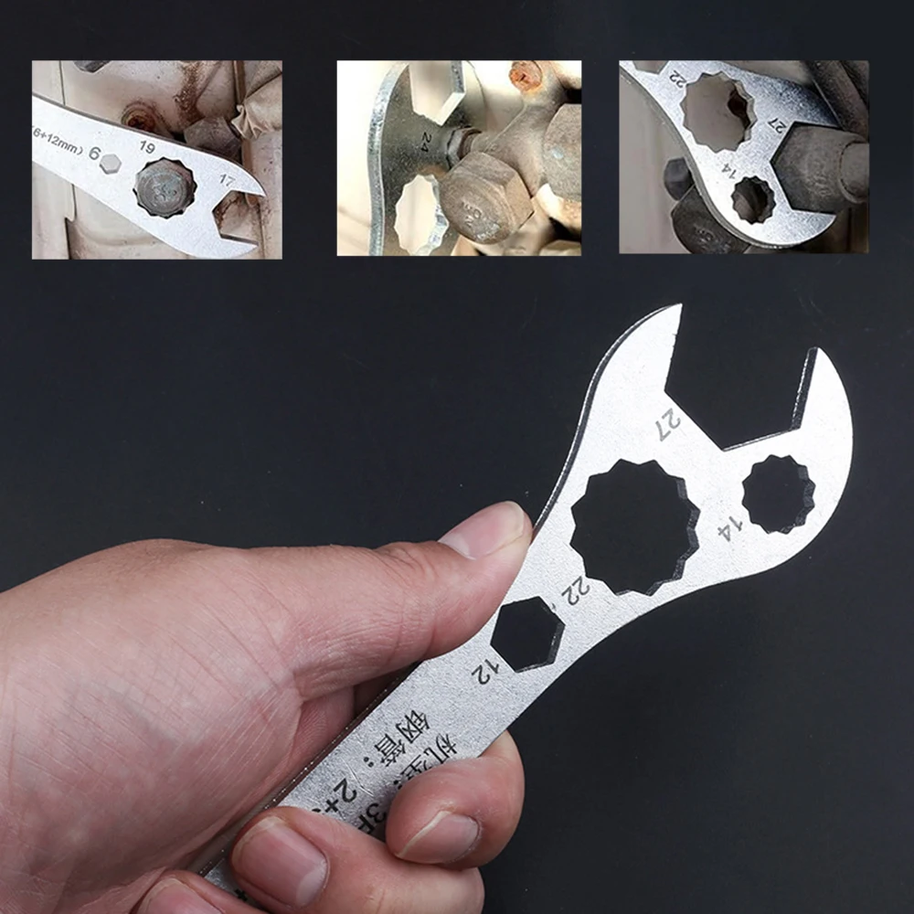 Multi functional Air Conditioner Wrench Open End Wrench Set Ultra-thin Flat wrench Tool Multi-Function Double-End Fixed Wrench