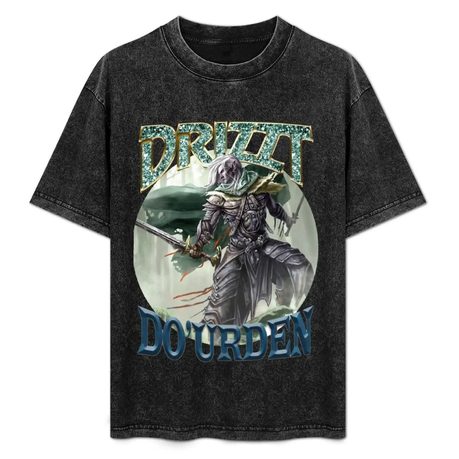 

Drizzt Do&x27;Urden Rap Album Cover T-Shirt oversizeds aesthetic clothes T-shirts man Men's t-shirt