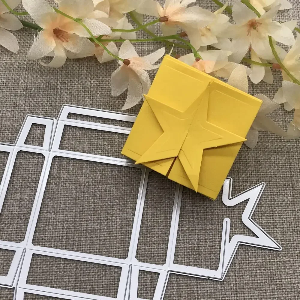 

3D folding star gift box Metal Cutting Dies Stencils For DIY Scrapbooking Decorative Handcraft Die Cutting Template Mold