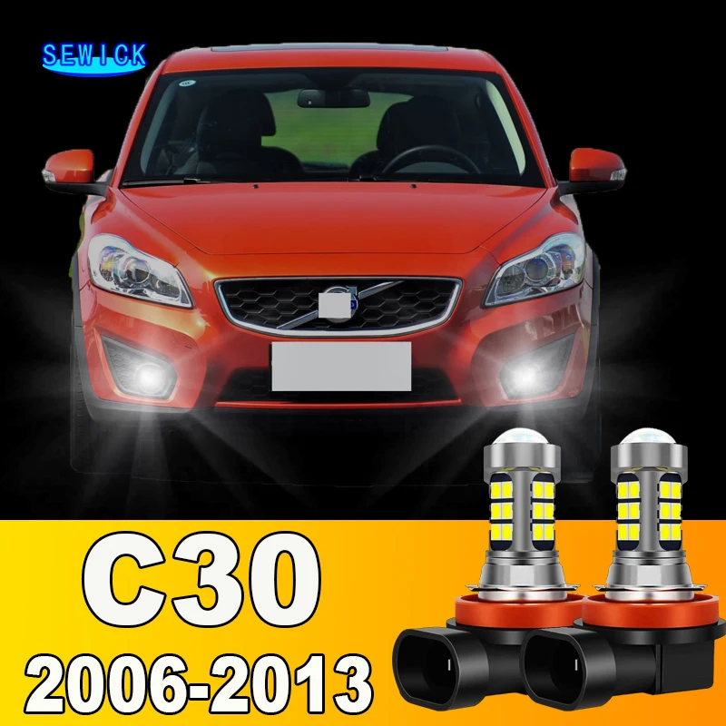 

2 шт. светодиодные передние противотуманные фары, аксессуары для Volvo C30 2006-2013 2007 2008 2009 2010 2011 2012