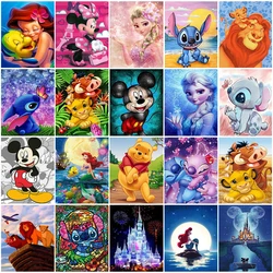 Disney 5D DIY Diamond Painting Cartoon Lilo and Stitch The Lion King Embroidery Mosaic Art Rhinestone Children's Home Decor Gift