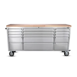 Hyxion 72 Inch Stainless Steel Empty Storage Truck Rolling Metal Garage Tool Box