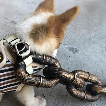 1.5m Funny Plastic Simulation Chain Dog Pet Leash Pet Tractions Rope Halloween Props 2