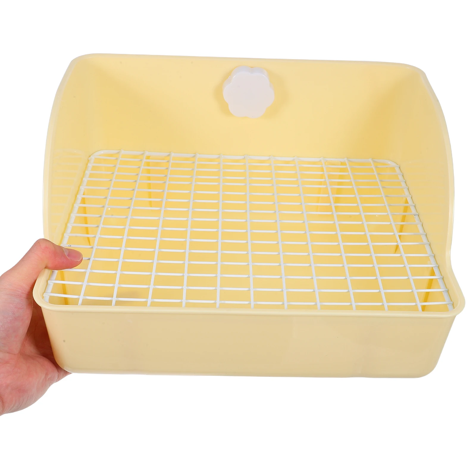 

1pcs Pet Rabbit Toilet Large Space Splash Prevention Bunny Litter Box Rat Potty Hamster Tray Puppy Corner Small Animal Poop