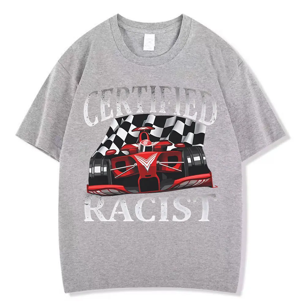 Lustiges, professionell zertifiziertes Racist Racing Meme Grafik-T-Shirt für Herren, modisches Vintage-T-Shirt aus Baumwolle, lässiges Gothic-Punk-T-Shirt – Detail 5