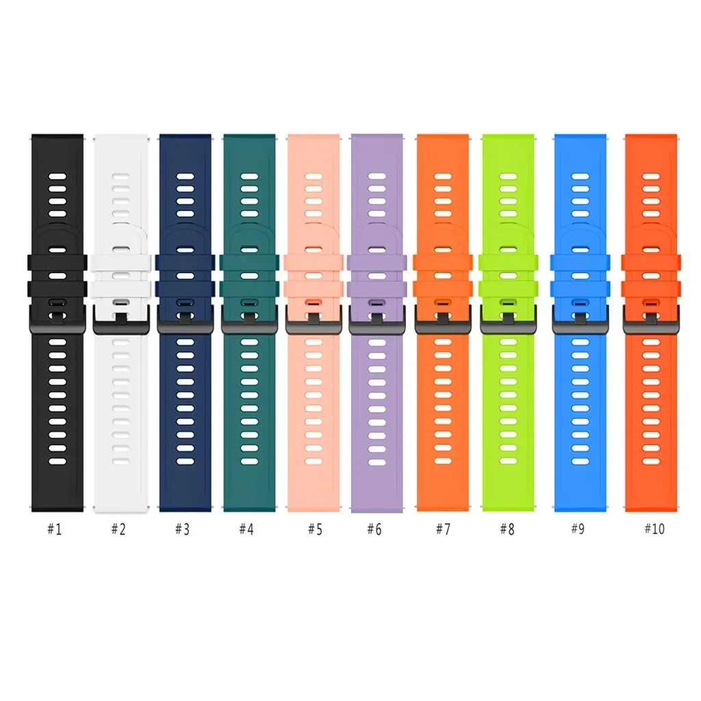 20mm 22mm Silicone Strap for Huami Amazfit GTR Mini GTR3 Pro 42mm 47mm Bip5 GTR2 GTR4 GTR2E 2 3 4 Smart Watch Band Colorful