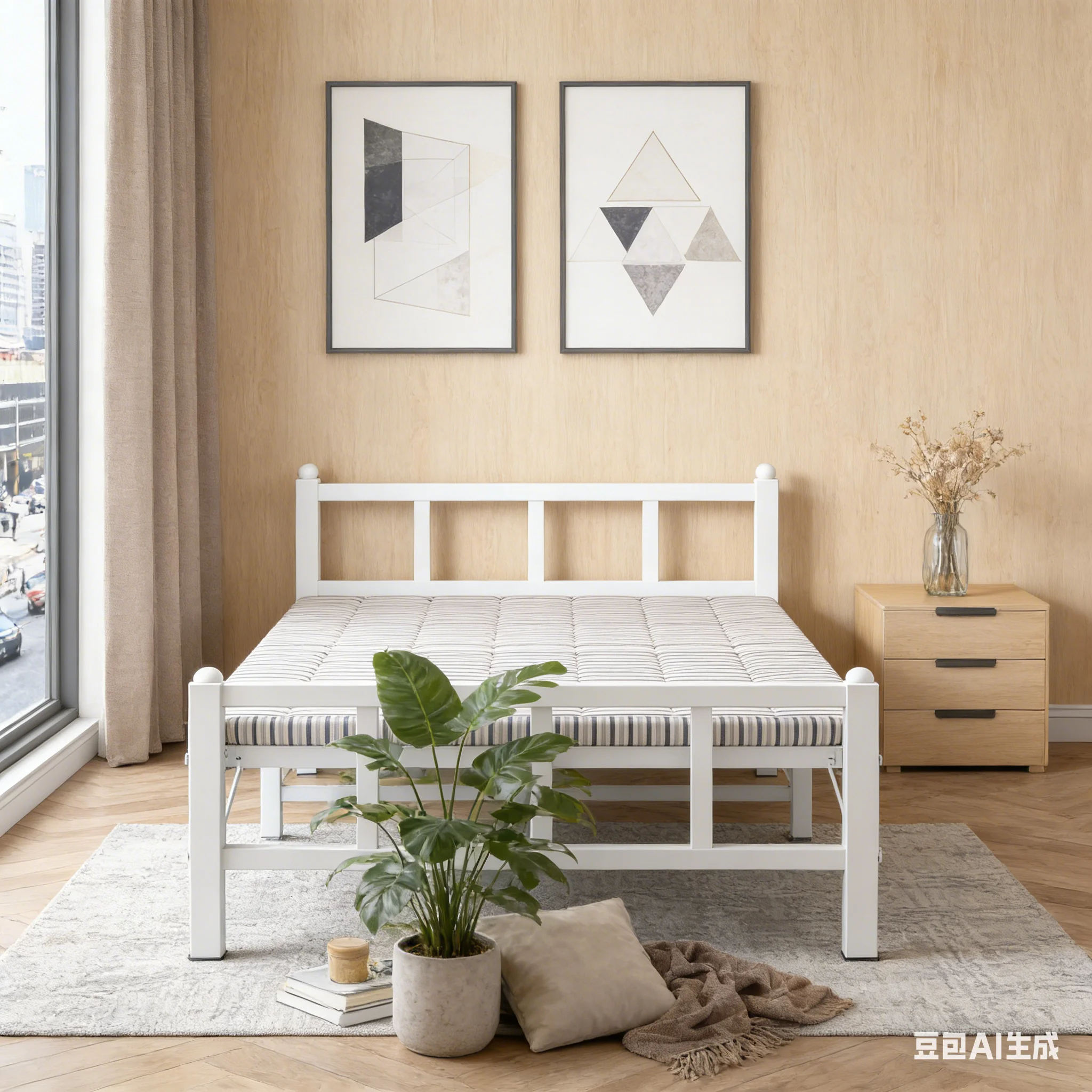 aoliviya-ポータブル折りたたみシングルベッド-木製-自宅-オフィス-昼寝-シンプル-賃貸住宅-鉄製-サプライチェーン-モダン-快適-b829673