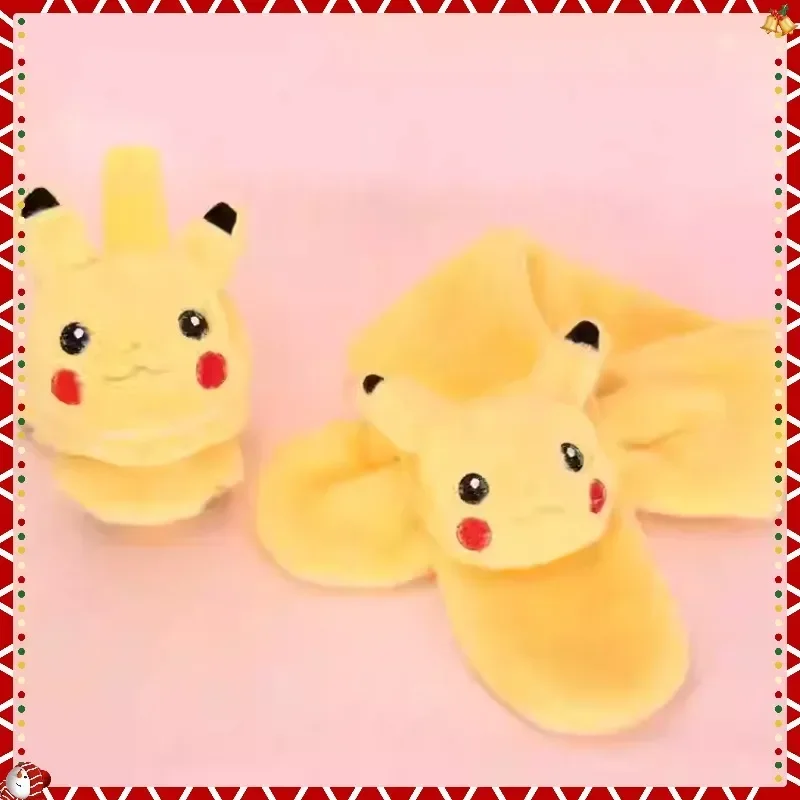 Bonito pokemon pikachu senhoras cachecol kawaii dos desenhos animados anime moda macio inverno crianças pelúcia quente lenço menina & criança presentes de férias